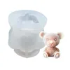 Verres 3D Ice Cube Maker Petit Ours en Peluche Forme Gâteau Au Chocolat Moule Plateau Crème Glacée DIY Outil Whisky Vin Cocktail Moule En Silicone