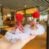 Korean children's hair accessories hat hairpin little girl lace lovely Snowman Santa Claus hairpin headdress