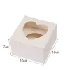 Disposable White Bakery Boxes Cake Boxes Pastry Boxes Heart Star Shape with Window for Cookies Donuts Chocolate Strawberries Pie MJ0505