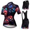 2024 Women's Fashion Butterfly Triathlon Cycling Jersey Short Sleeve MTB Maillot Bike Shirt Downhill Jersey Pro Team Tricota Mountain Bicycle Clothing M1