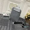 Outdoor Sling Bag CrossBody Noir Coated Canvas Genuine Leather Luxury Designer Stylish Backpack Shoulder Bag