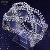 Party Cross S-bend Wedding Tiara Diamante Barocco Copricapo da sposa Corona di strass con gioielli Accessori per capelli Corone da sposa Copricapo HP243