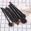 Make-up-Tools ZOREYA 10 stücke Schwarz Luxus Tier Haar Pinsel Set Pulver Concealer Lidschatten Kosmetische Professionelle Natural220422