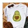 Dames t-shirts zomer schattige avocado bedrukte tops tees vrouwelijk t-shirt korte mouw wit voor dame casual