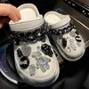 Trendy rhinestones Croc Charms Designer DIY Quality Women Shoes for JIBS Anime Chain Clogs Buckle Kids boys girls Gifts 220527