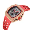 Montre-bracelets 2022 Sports militaires Watch Diamond Men Calendar Top Brand Army Army Luxury Gold Rubber Strap