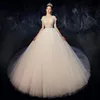 Новое свадебное платье с V-образным вырезом 2022 Платье невесты Один Шульдер Большой Тряки Мори Супер Фея Простые звездные неба Французские главные свадебные платья
