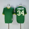 Film Vintage Baseball Jerseys porte cousu 33 JoseCanseco 34 RollieFingers 35 RickeyHenderson tous cousus maillot de sport respirant de haute qualité