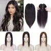 13x15cm Slik Taban İnsan Saç Topper Remy Üst Klipsli Saç Adet Kadınlar için Doğal Siyah renk Toppers 130% yoğunluk