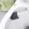 ECOCO – brosse de toilette à tête en Silicone, outil de nettoyage à vidange rapide, montage mural ou sur pied, accessoires de salle de bains 220511