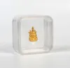 100st 55x55mm Transparent Floating Display Case Earring Gems Ring Smyckesupphängning Förpackning Box Pet Membrane Stand Holder B1024