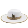 Wol Fedora Hoeden voor Vrouwen Brede Rand Jurk Mannen Caps Vilten Hoed Panama Kerk Bruiloft Feather Band Mannen Hoed Sombrero De Mujer 220622471283