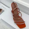 Amina New fashion 9.5cm heel sandal summer blingbling sexy shoes A1330