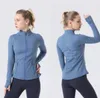 Lu-088 Yogas Jacket Women Yoga Outfits Define Workout Sport Coat Fitness JacketS Sport Quick Dry Activewear Top Solid Zip Up Sweatshirt