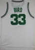 Retro Youth 33 Larry Bird Jersey Indiana State Sycamores Basketball 1992 Drużyna USA 7 Bird Blue White Green Jersback Koszulki koszykówki zszyte dla dzieci męskie