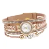 Polshorloges decoratief stijlvol gevlochten elegante armband Watch round wijzerplaat dames polshorloge met nummerschaal prom juwelenwristendwatches