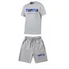 TRAPSTAR Tracksuit Set Men T ShirtShorts Summer Sportswear Jogging Pants Streetwear Harajuku Tops Short Sleeve Suit 220629