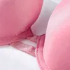 VS Rhine Stone ملابس داخلية تصميم العلامة التجارية Sexy Lingerie Set Seamless Push Up Burss مجموعات بالإضافة إلى حجم Red Pink Bra Y0911