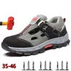 Sandales d'assurance du travail d'été légères respirantes Deont Safety Casual Chaussures de travail pour hommes antidérapantes XL 3645 Y200915