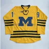 Thr Michigan Wolverines # 19 Dylan Larkin Hóquei Jersey Bordado Costurado Personalizar Qualquer Número e Nome Jerseys 39 Dexter Dances 14 Nick