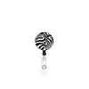 Leopard Badge Reel Keychain Retractable Pull Creativity ID Badges Holder med Clip Office Supplies zzb14947