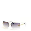 Nouvelles lunettes de soleil design de mode 4104-B métal demi-monture lentille carrée style populaire lentille UV400