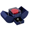 Gift Wrap bewaarde echte rozenbloemcadeaus voor moeder Vriendin op jubileum Verjaardag Valentijnsdag Herdift