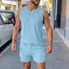 MENS TRACKSUITS MEN SETS SOLDA FÄRGA FÖRSÄLJNING O-NECK SLEEVELESS T-shirt Shorts Två stycken Streetwear Casual Suits S-5XL Incerunmens DFLW