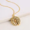 Party Favor Western Hot Selling Fashion Necklace Vintage Alloy Sunflower Pendant Keychain Necklace For Trendy Men Women