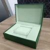 Rolexables Watch Box Luxe Haute Qualité Perpetual Green Wood Boxes Pour 116660 126600 126710 126711 116500 116610 Montres Accessoires Cas Boîtes