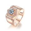 Echte 1CTW D Color Vvs1 Moissanite Rings voor Man 925 Sterling Zilveren Bruiloft Diamanten Band Engagement Luxe kwaliteit Sieraden