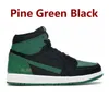 براءة براءة اختراع عالية 1 أحذية كرة السلة 1S رجال أحذية رياضية داكنة موكا الجو الجامعة الأزرق الأسود الأسود الصنوبر الأخضر إلى شيكاغو للرجال النساء