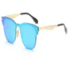 الأزياء المعدنية الإطار الشمسي من الرجال الكلاسيكية مصمم نظارات الشمس عكس UV400 نظارات مع الحالات 211Q