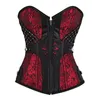 bustiers corsets شبكة حمراء مثير نساء steampunk الملابس القوطية بالإضافة