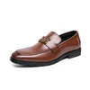 Erkek Ayakkabı Loafer'lar PU Deri Düz Renk Yuvarlak Ayak Düz Topuklu Moda Klasik Ofis Profesyonel Rahat Rahat Kayma DH832