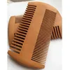 Зуб с двойным сторонником древесины COMBS Деревянные волосы Гребень Двухсторонняя борода