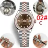 Classico orologio da donna di lusso da 28 mm meccanico automatico inossidabile trapano elettrico con bordo a stella piccolo trapano