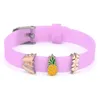 Brins de perles papillon ananas fleur perles maille bracelets avec breloque en chaîne réglable en silicone pour femmes bijoux offre spéciale Lars22