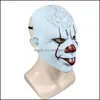 Maschere per feste Forniture festive Giardino domestico Halloween Cosplay Stregone Maschera da clown Latex Joker Horror Masquerade Dhspj
