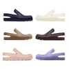 Pöl sandaler platt sandal skum gummisandaler damer godis färg sandal modedesigner sandaler full paket stor storlek 35-40