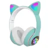 Bluetooth Kulaklıklar Kulaklık Parlayan Sevimli Catar Paw LED Kızlar Hediye Çocuk PC Gamer Auriculares Kulaklık Kablosuz Kulaklık