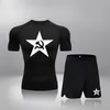 Tute da uomo Set di abbigliamento da palestra ad asciugatura rapida da uomo Tuta sportiva da corsa Maglia da allenamento per basket Calcio Fitness estivo