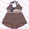 Intimo lavorato a maglia Bikini da donna a vita alta Costumi da bagno da donna Lingerie con scollo a V Costume da bagno da donna