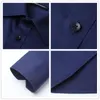 Men Dress Shirt Fashion Long Sleeve Business Social Male Solid Color Button Down Collar Plus Size Work White Black 220322