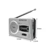 BC-R2033 AM FM Radio Telescopic Antenna Full Band Portable Receiver Retro FM World Pocket Radio-Player for Elder