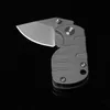 Toppkvalitet High End Liten Fick Folding Kniv S35VN Drop Point Stone Wash Blade TC4 Titan Alloy Handle Bearing EDC Knives