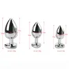 Massagem 3 tamanho de tamanho anal plug plug Heart Stainless Aço Cristal de Butt Plug Plainles Metal Estimulador Brinquedos sexuais para mulheres vibrador de massageador de próstata