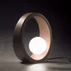 Tischlampen Moderne runde graue orange Glaskugel G4 für Büro Schlafzimmer Nachttisch Home Dekorative Leuchte BeleuchtungTisch