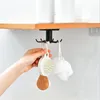 Hooks Rails Keuken 6 Hangende rek 360 graden roteerbare haak zelfklevende punch-vrij multifunctionele hangers huishouden plankhooks