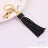 Acessórios para cadeia -chave da moda feminino Taxel anel -chave de couro de cobra de pele de design de chave de chave de chave de pedra do carmo